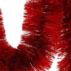 Red Metallic Thick Christmas Tinsel Garland Flash Sale
