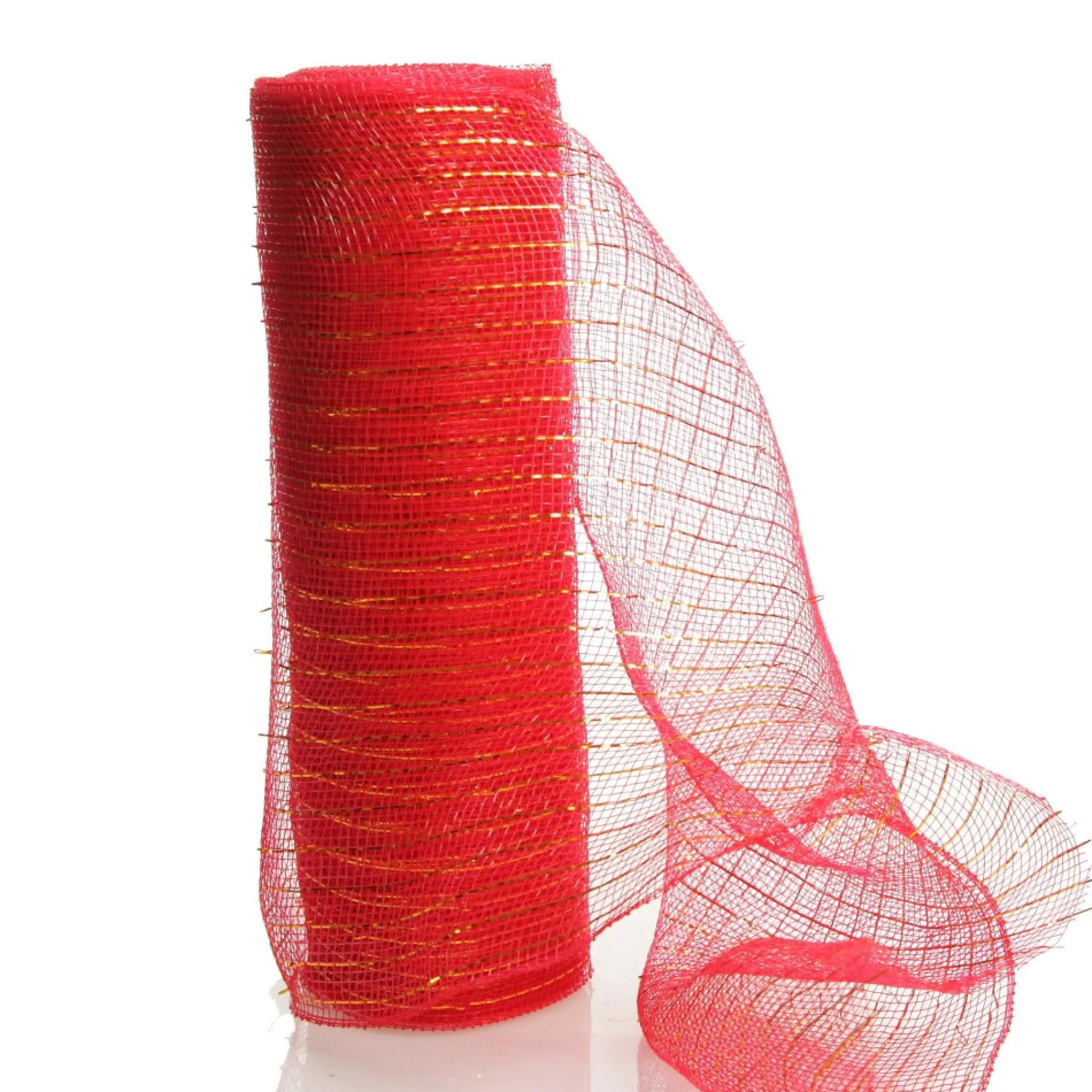 Red Metallic Thread Decomesh Roll Cheap