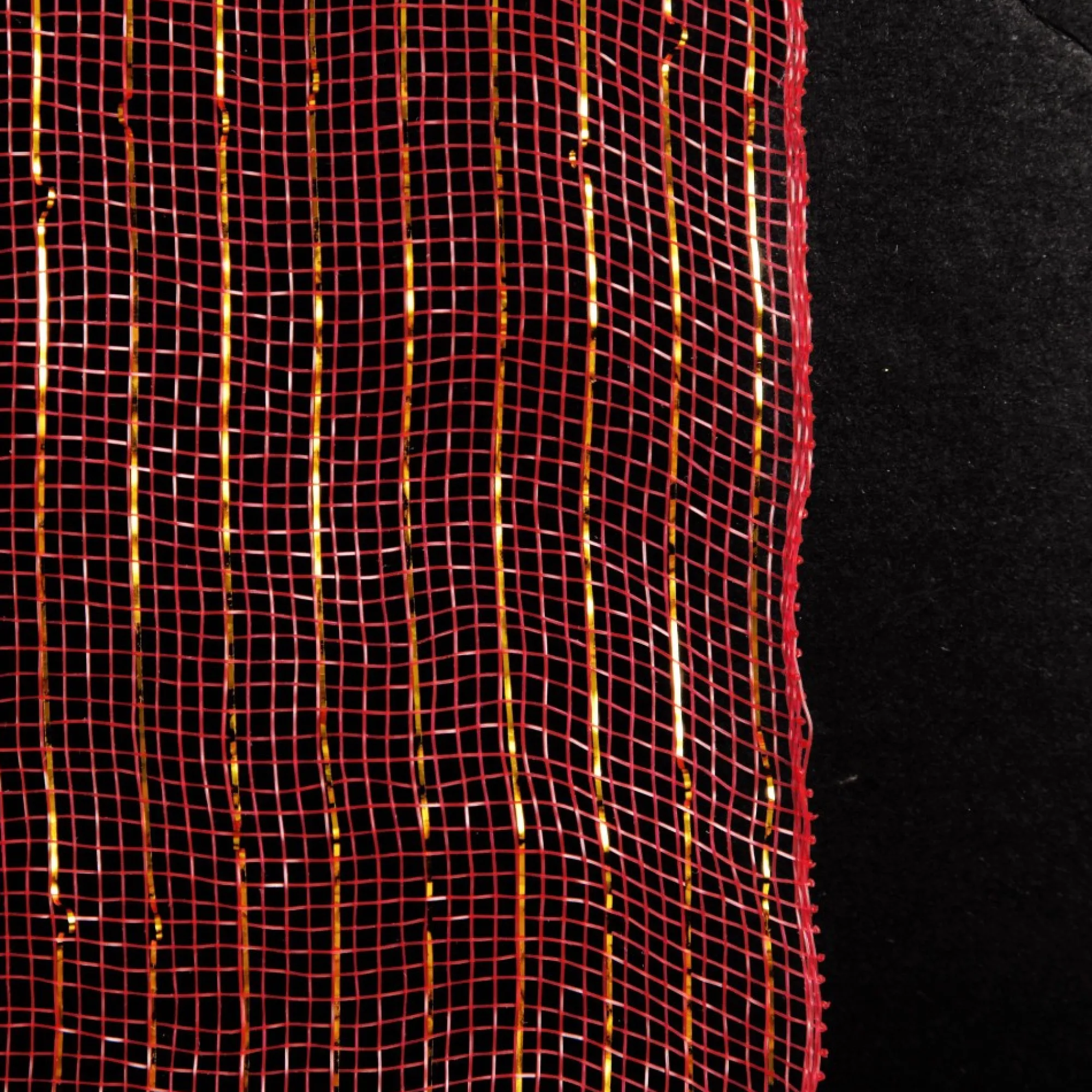 Red Metallic Thread Decomesh Roll Cheap