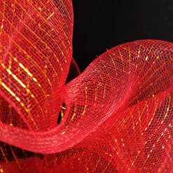Red Metallic Thread Decomesh Roll Cheap