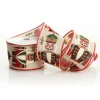 Red Nutcracker Print Christmas Ribbon with Wired Edge - 6.3cm Store