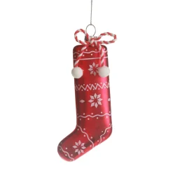 Red Patterned Stocking Christmas Decoration Hot