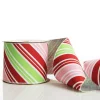 Red Pink Mint Peppermint Candy Stripe Christmas Wired Ribbon Garland Shop