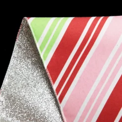 Red Pink Mint Peppermint Candy Stripe Christmas Wired Ribbon Garland Shop