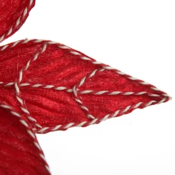 Red Poinsettia Flower Stem with Twine Trim Sale