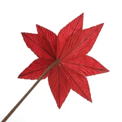 Red Poinsettia Flower Stem with Twine Trim Sale