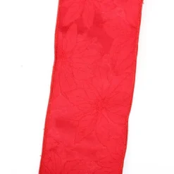 Red Poinsettia Jacquard Ribbon Garland Shop
