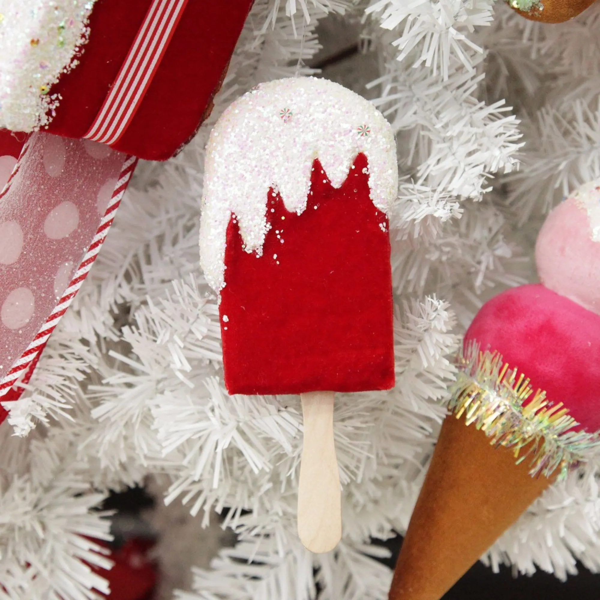 Red Popsicle Christmas Tree Decoration Cheap