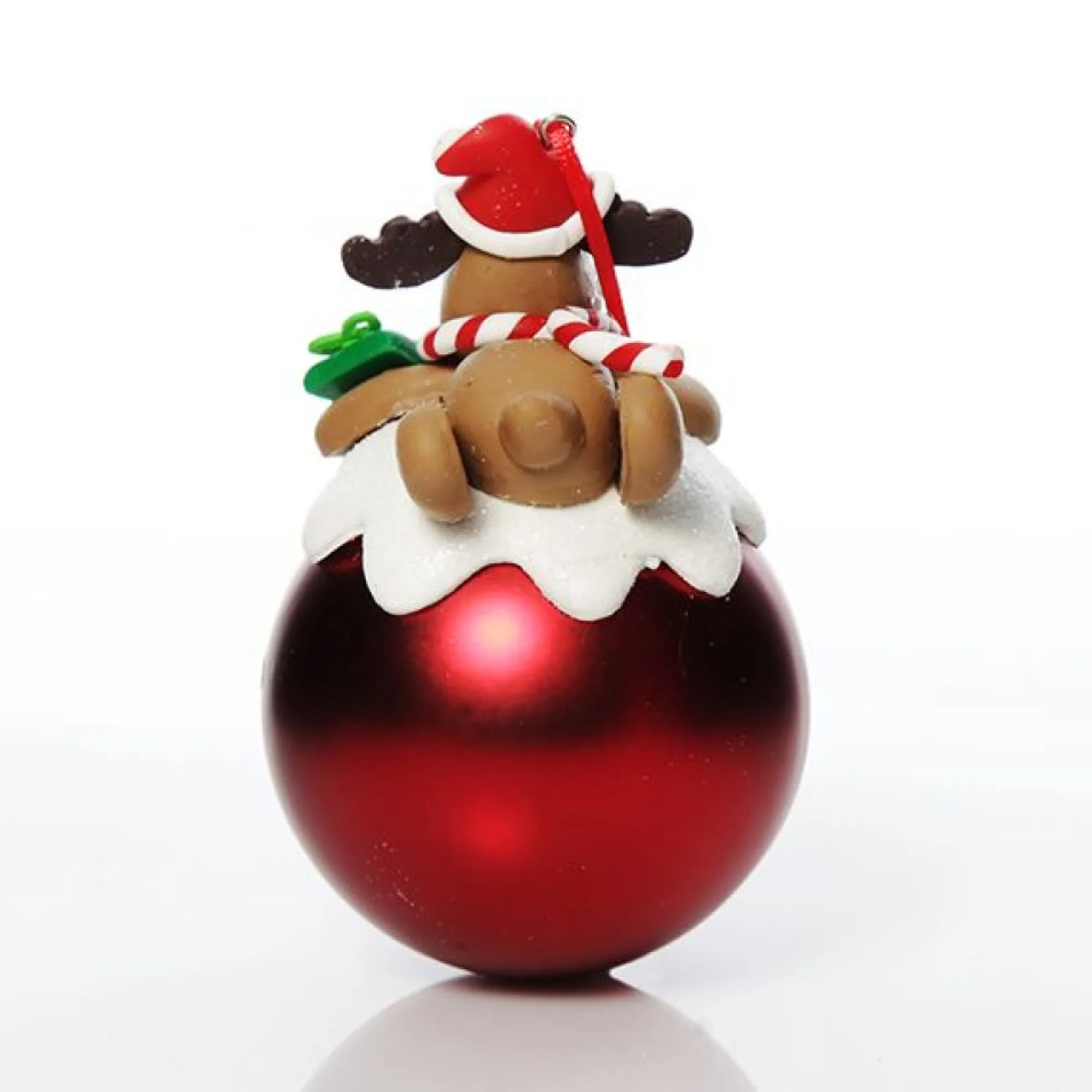 Red Reindeer Christmas Character Bauble Store