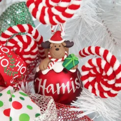 Red Reindeer Christmas Character Bauble Store