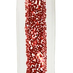 Red Sequin Wired Christmas Ribbon Outlet