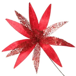 Red Slim Petal Christmas Flower Stem Outlet