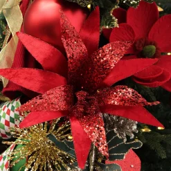 Red Slim Petal Christmas Flower Stem Outlet