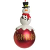 Red Snowman Christmas Character Bauble Hot