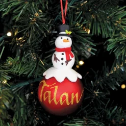 Red Snowman Christmas Character Bauble Hot