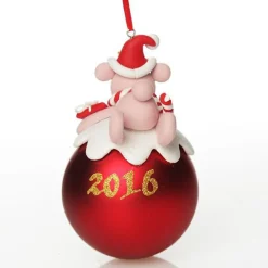 Red Teddy Christmas Character Bauble New