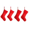 Red Velour Christmas Stocking - Set of 4 Best Sale