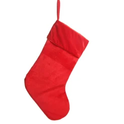 Red Velour Christmas Stocking - Set of 4 Best Sale