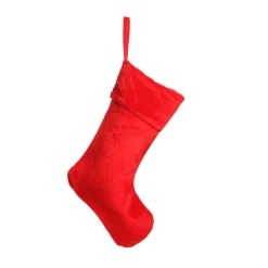 Red Velour Christmas Stocking - Set of 4 Best Sale