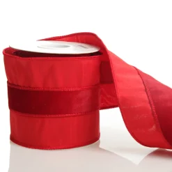 Red Velvet and Dupion Christmas Ribbon Garland Fashion