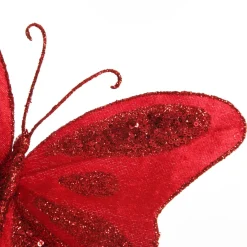 Red Velvet and Sequin Butterfly Clip Clearance