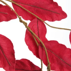 Red Velvet and Sequin Leaf Christmas Garland Hot