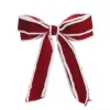 Red Velvet Christmas Bow with Fur Trim Cheap