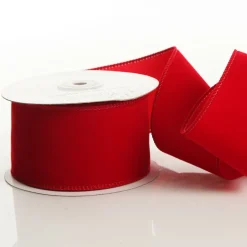Red Velvet Ribbon with Wired Edge - 6cm Fashion