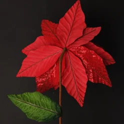 Red Velvet Sequin Flower New