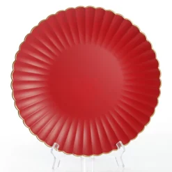 Red with Gold Edging Christmas Charger Plate Shop