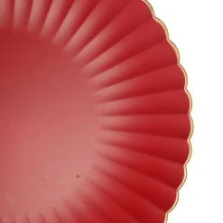 Red with Gold Edging Christmas Charger Plate Shop