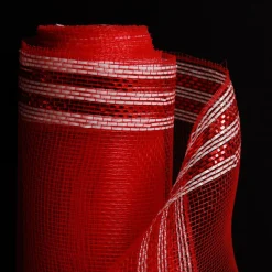 Red with White Edge Decomesh Roll Best Sale