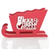 Red Wooden Sleigh with Merry Christmas Cheap