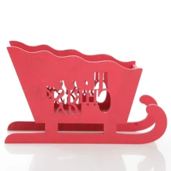 Red Wooden Sleigh with Merry Christmas Cheap