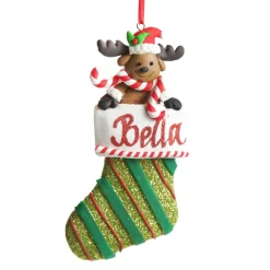 Reindeer in Glitter Stocking Decoration Sale