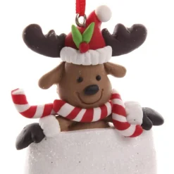 Reindeer in Glitter Stocking Decoration Sale