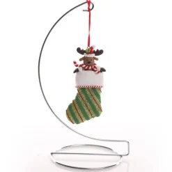 Reindeer in Glitter Stocking Decoration Sale