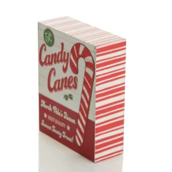 Retro Candy Cane Christmas Wall Box Sign Cheap
