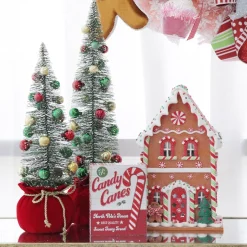 Retro Candy Cane Christmas Wall Box Sign Cheap