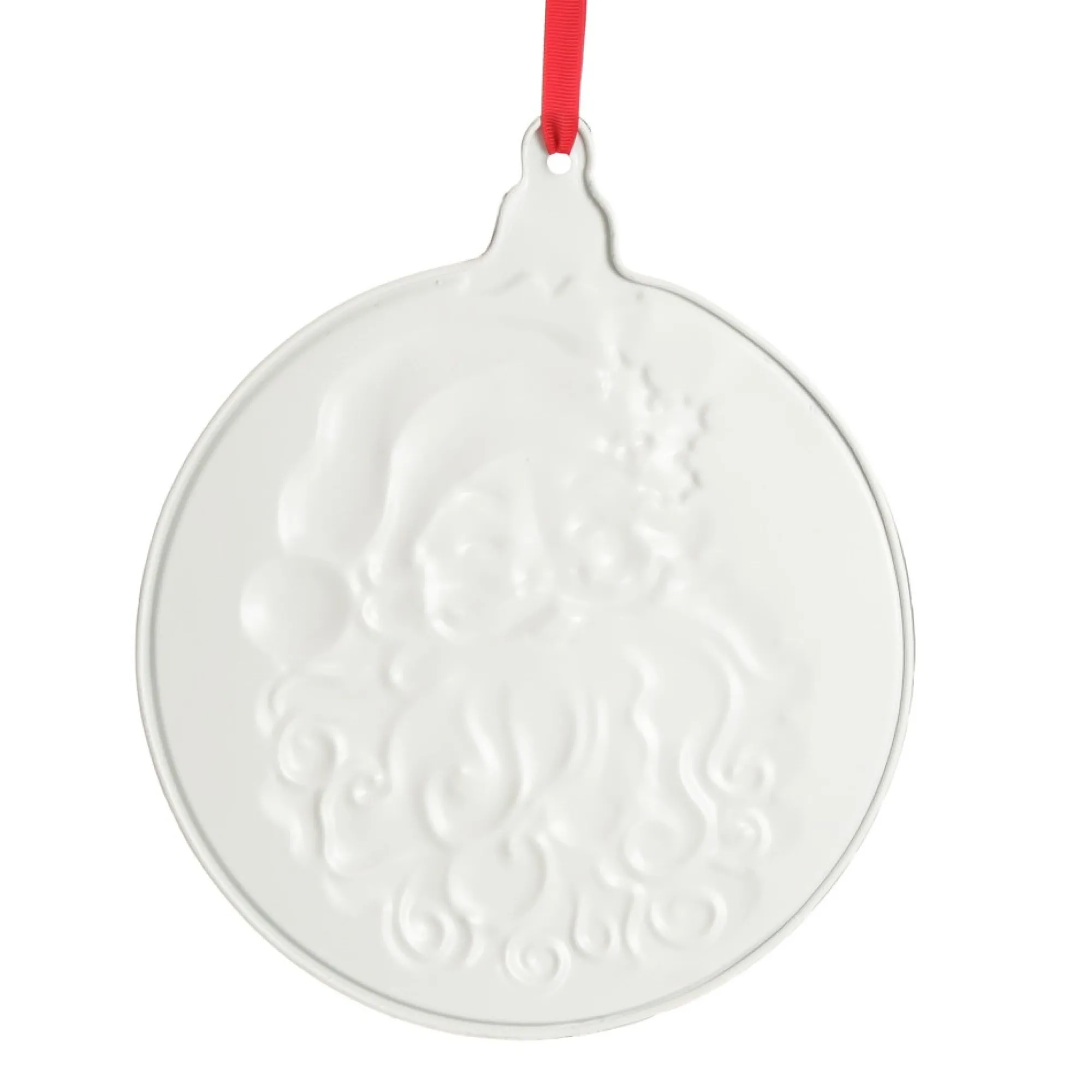 Retro Christmas Metal Santa Bauble Sign Fashion