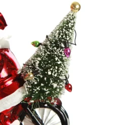 Retro Glass Santa on Motorbike Christmas Decoration Sale