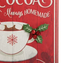 Retro Hot Cocoa Christmas Wall Box Sign Fashion