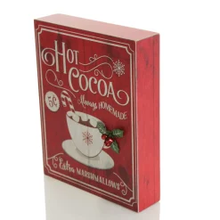 Retro Hot Cocoa Christmas Wall Box Sign Fashion