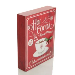 Retro Hot Cocoa Christmas Wall Box Sign Fashion