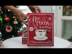 Retro Hot Cocoa Christmas Wall Box Sign Fashion