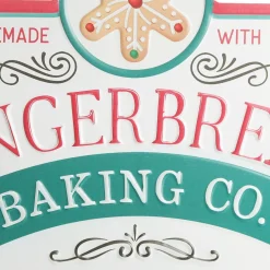 Retro Metal Gingerbread Baking Co Christmas Wall Sign Store