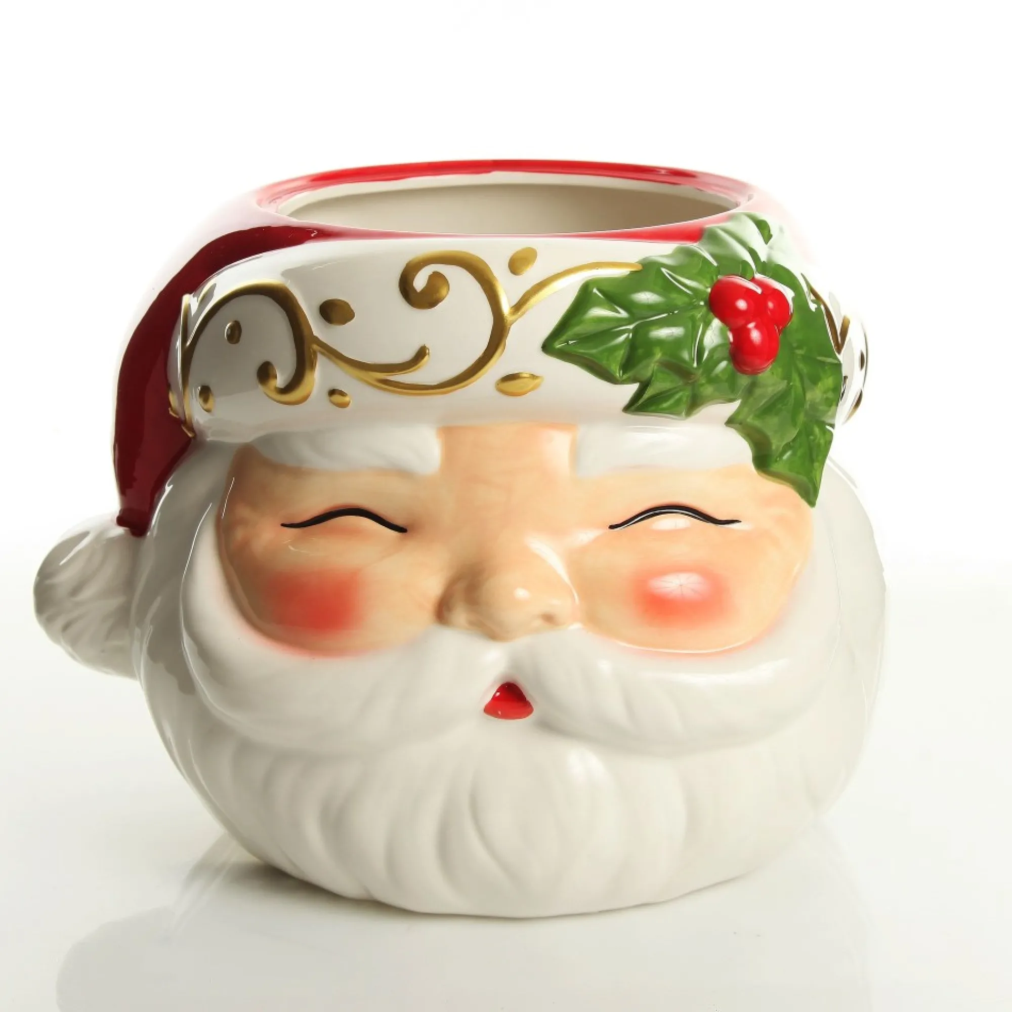 Retro Santa Planter Pot Christmas Ornament Hot