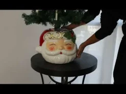 Retro Santa Planter Pot Christmas Ornament Hot