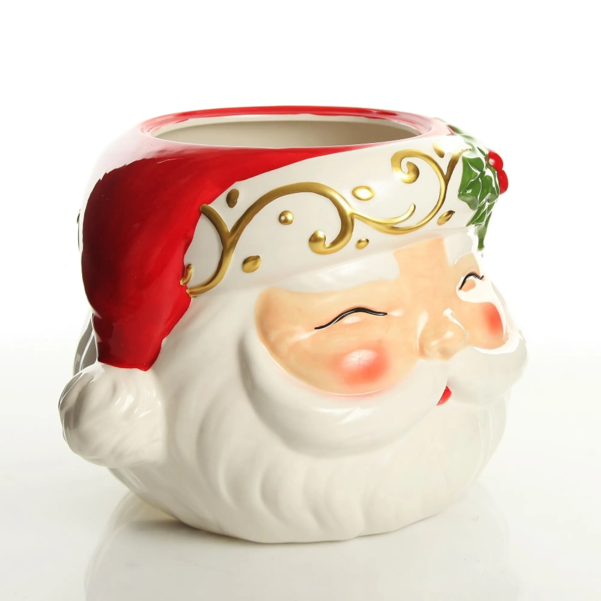 Retro Santa Planter Pot Christmas Ornament Hot