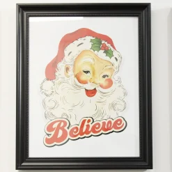 Retro Vintage Santa Christmas Posters Set of 3 Outlet